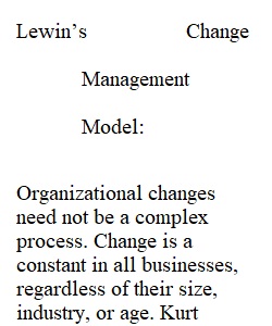 Module 4 - Case Managing Organizational Change